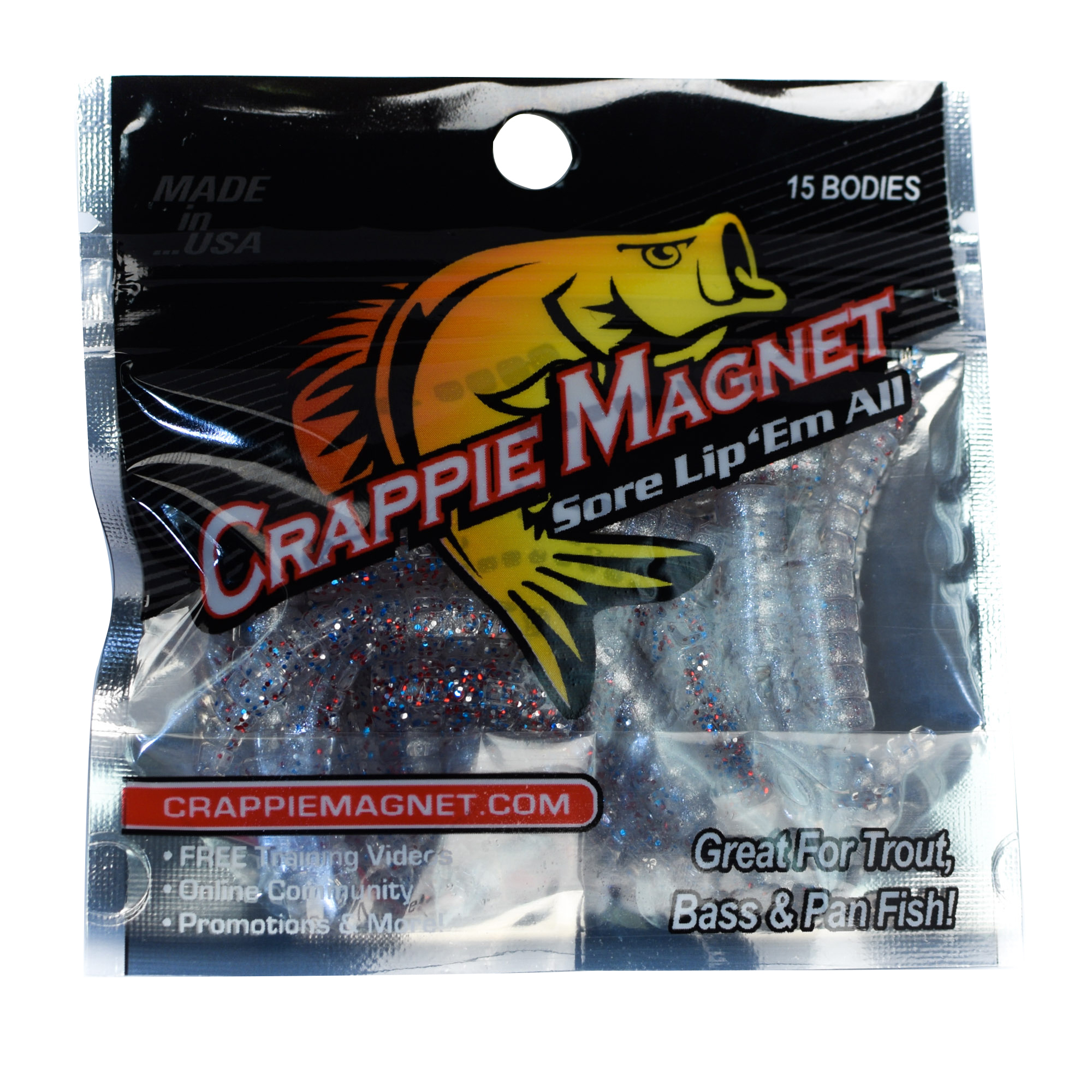 Leland Lures 1 3/4 Crappie Magnets (15 Pack), Chartreuse Glow