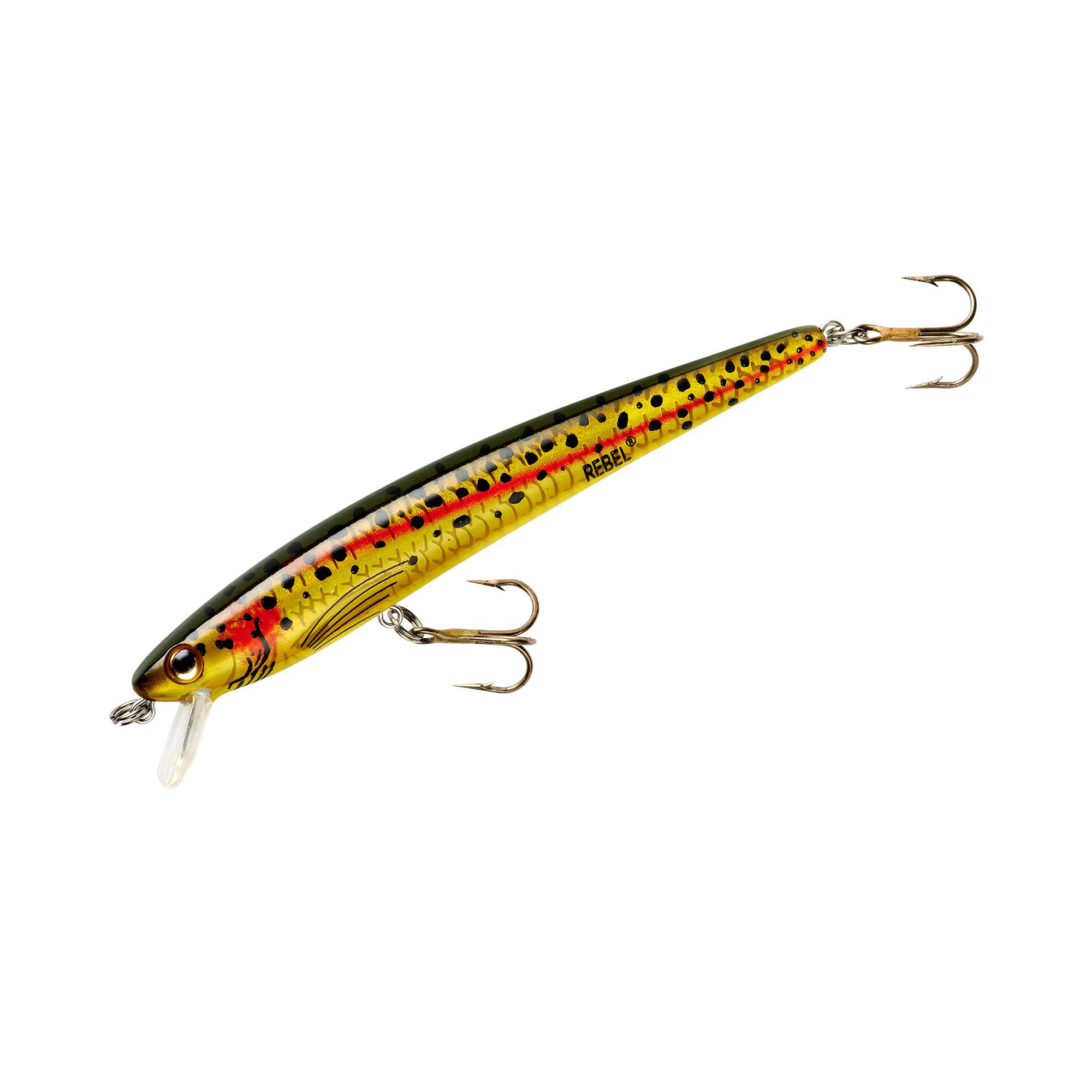 Rebel Lures Tracdown Minnow Slow-Sinking Crankbait Fishing Lure - Great for  Bass, Trout and Walleye