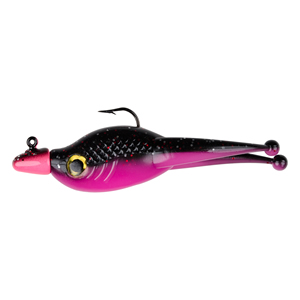 Moose Baits 1/8oz Curly Tail Grub Fishing Jigs, Round Ball Head Jig,  Panfish Softbait, Crappie Bait, Crappie Fishing Jig, Soft Plastic Worm  Swimbaits, Tackle for Crappie Bass Trout 7 Count (Black), Soft